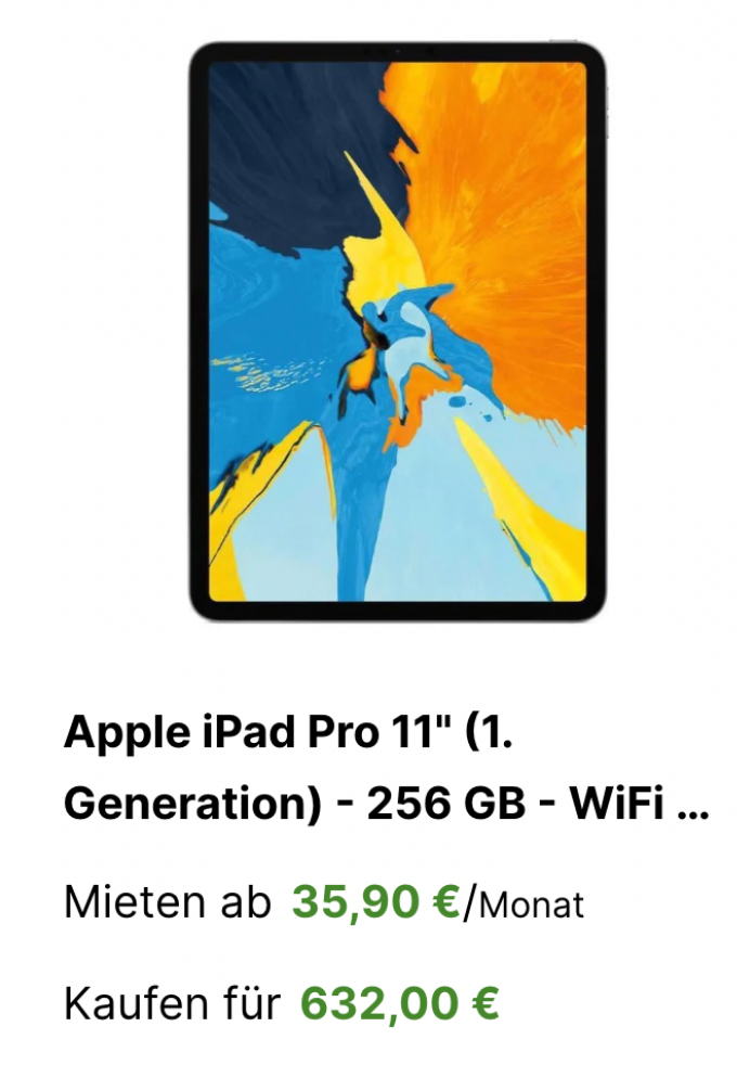 Apple iPad Pro 11 (1. Generation) - 256 GB - WiFi