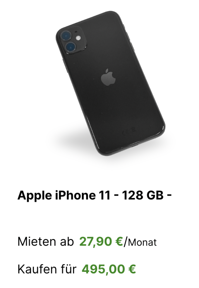 Apple iPhone 11 - 128 GB  - Black oder Green