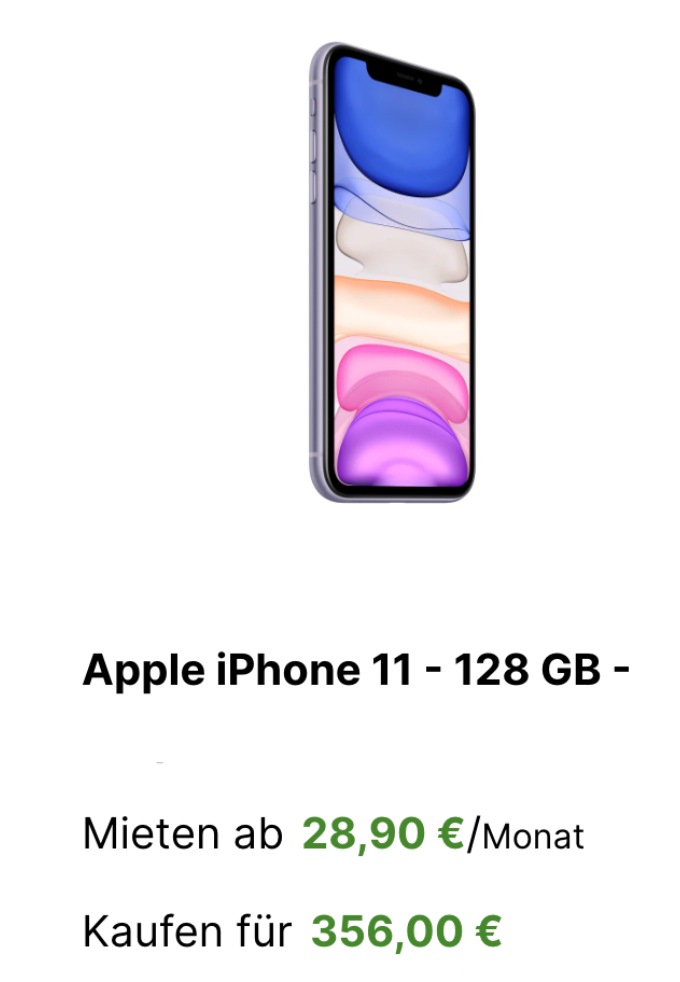 Apple iPhone 11 - 128 GB  - Purple oder White